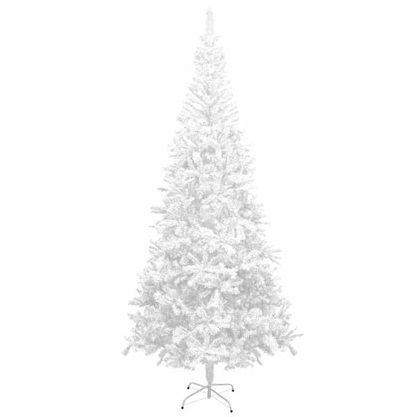 vidaXL Belyst plastgran med kulor 240 cm vit Vit