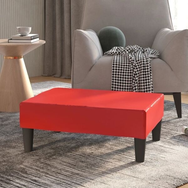 vidaXL Fotpall röd 78x56x32 cm konstläder Röd