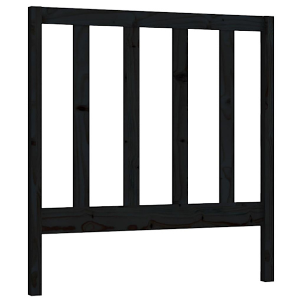 vidaXL Sänggavel Svart 95x4x100 cm massiv furu Svart