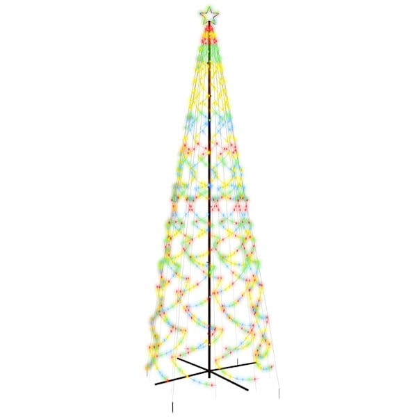vidaXL Julgranskon färgglad 1400 LEDs 160x500 cm Flerfärgsdesign