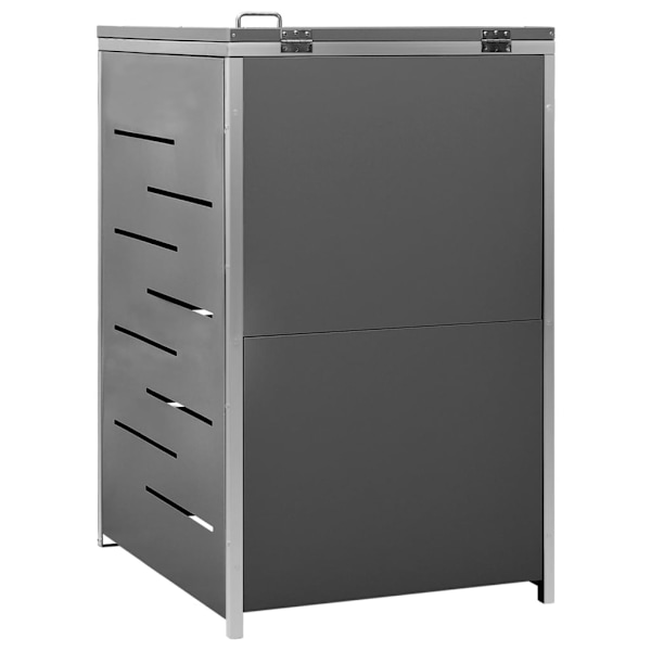 vidaXL Skjul till ett sopkärl 69x77,5x112,5 cm rostfritt stål Antracit