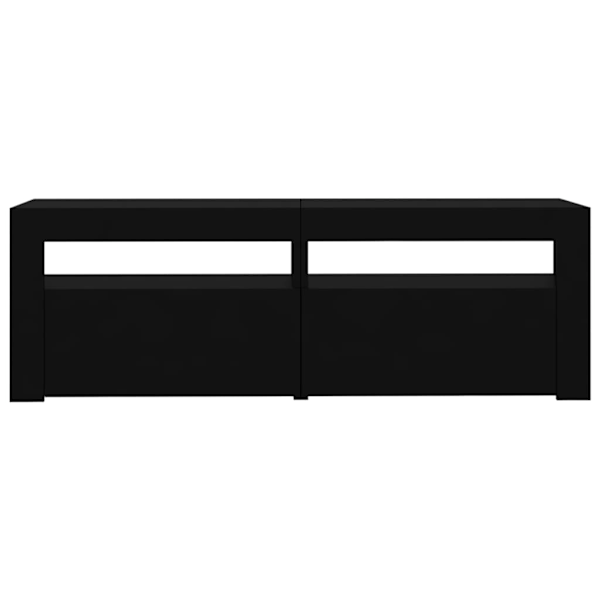 vidaXL TV-bänk med LED-belysning svart 120x35x40 cm Svart