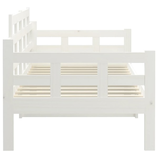 vidaXL Dagbädd vit 90x200 cm massiv furu Vit