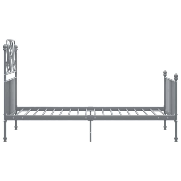 vidaXL Sängram grå metall 90x200 cm grå