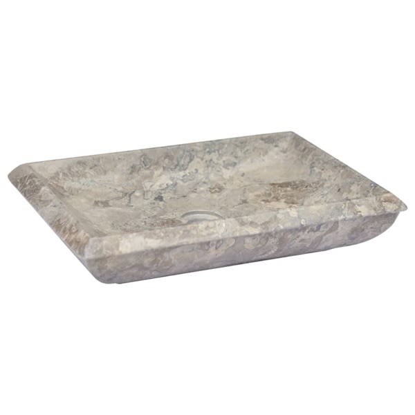 vidaXL Handfat grå 50x35x10 cm marmor grå