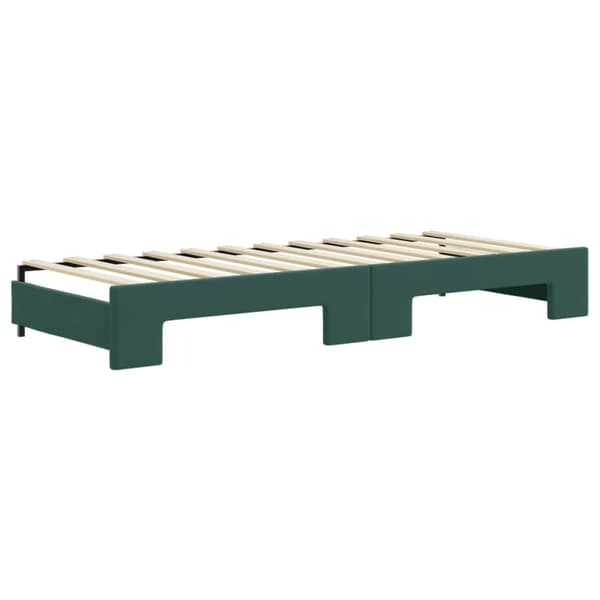 vidaXL Dagbädd utdragbar mörkgrön 80x200 cm sammet Grön