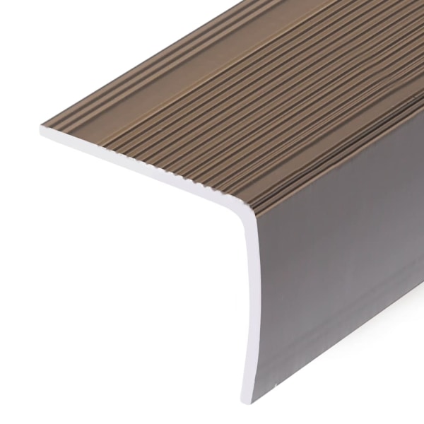 vidaXL L-formade halkskydd för trapp 5 st aluminium 100 cm brun Brun