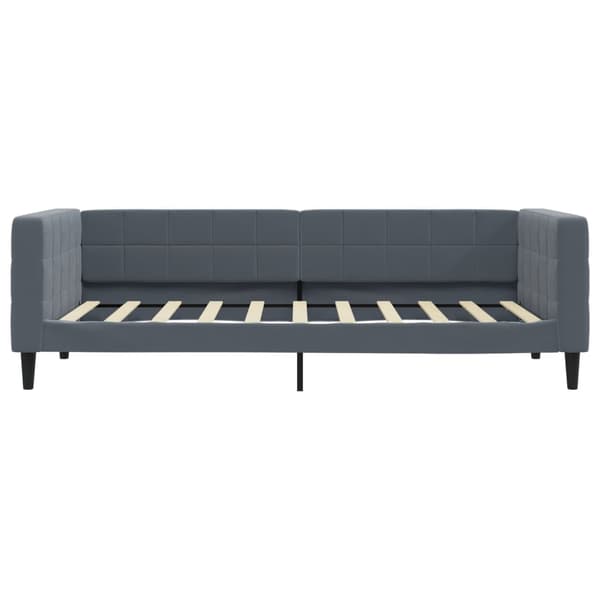 vidaXL Dagbädd utdragbar mörkgrå 90x190 cm sammet Grå