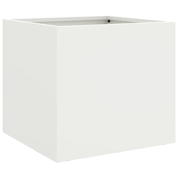 vidaXL Odlingslåda vit 32x30x29 cm stål Vit