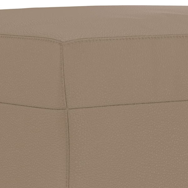 vidaXL Soffgrupp med dynor 4 delar cappuccino konstläder Brun