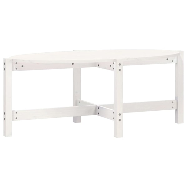 vidaXL Soffbord vit 118x63x45 cm massiv furu Vit
