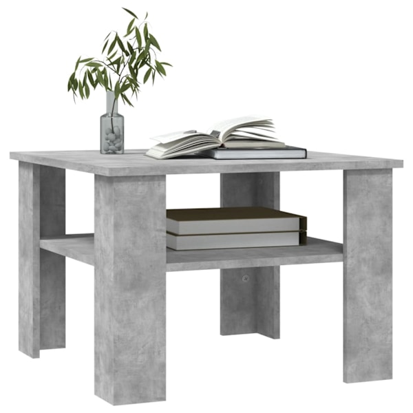 vidaXL Soffbord betonggrå 60x60x42 cm konstruerat trä grå