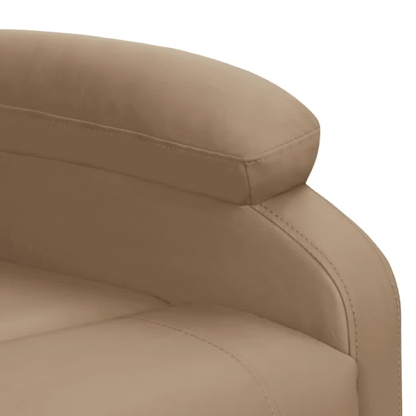 vidaXL Massagefåtölj med uppresningshjälp cappuccino konstläder Brun