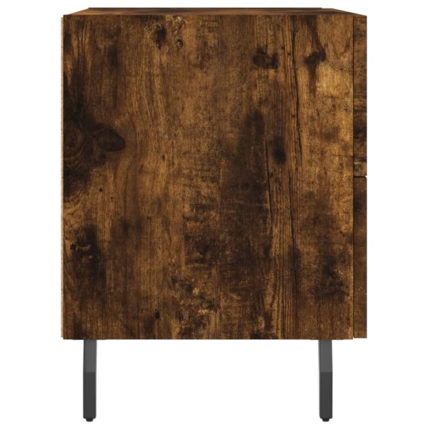 vidaXL Sängbord rökfärgad ek 40x35x47,5 cm konstruerat trä Brun