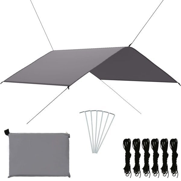 vidaXL Tarp 4x4 m grå grå