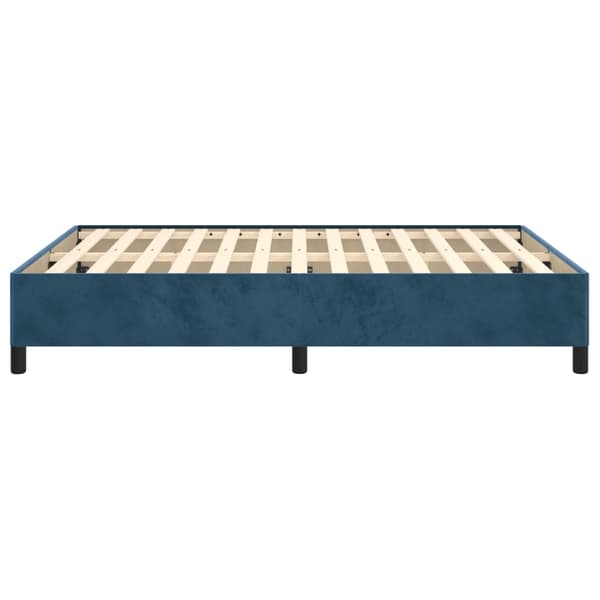 vidaXL Sängram mörkblå 140x190 cm sammet Blå