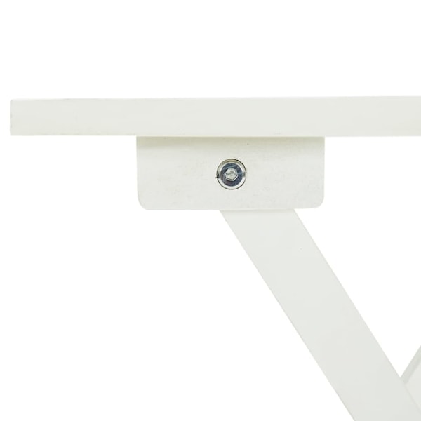 vidaXL Trädgårdsbord /sidobord vitt akacia-trä Brun