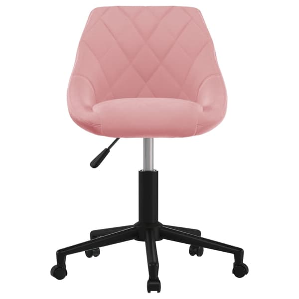vidaXL Snurrbar matstol rosa sammet Rosa