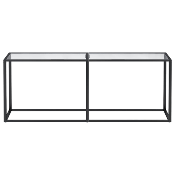 vidaXL Konsolbord transparent 200x35x75,5 cm härdat glas Transparent