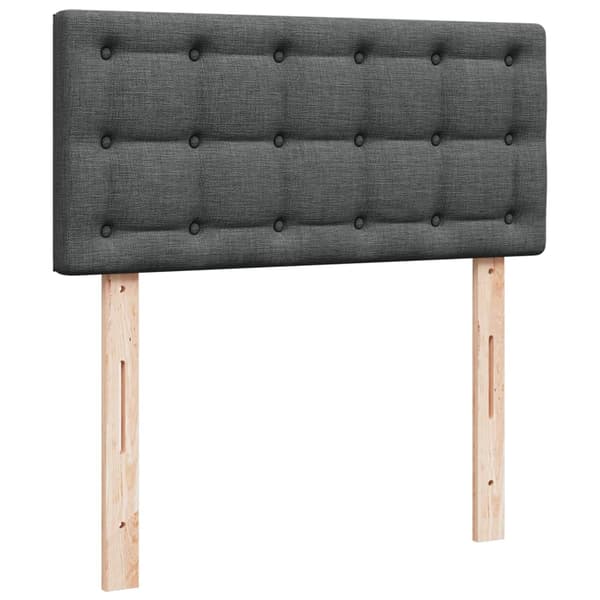 vidaXL Ramsäng med madrass mörkgrå 100x200 cm tyg Grå