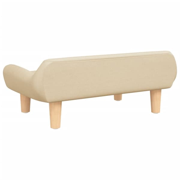 vidaXL Barnsoffa gräddvit 70x40x24 cm tyg Kräm
