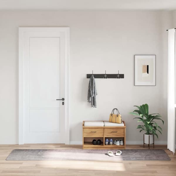 vidaXL Matta tvättbar 80x300 cm grå grå
