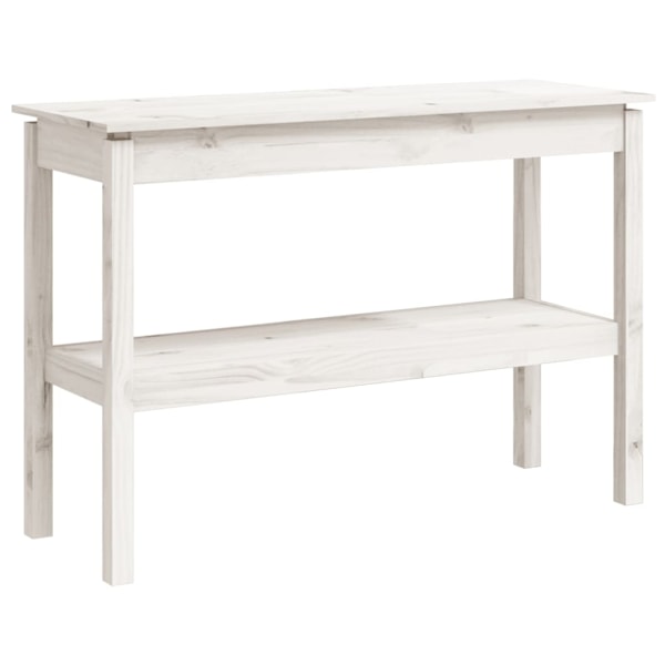 vidaXL Konsolbord vit 110x40x75 cm massiv furu Vit