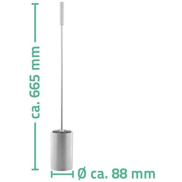 RIDDER Toalettborste med hållare 66,5 cm krom A0170101 Silver