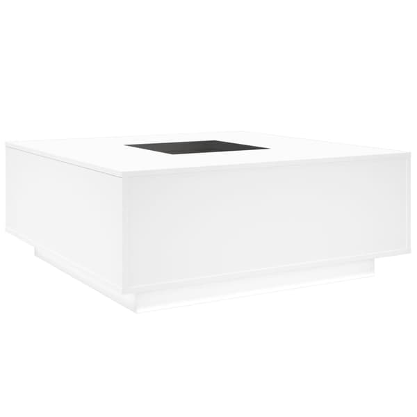 vidaXL Soffbord med Infinity LEDs vit 100x100x40 cm Vit