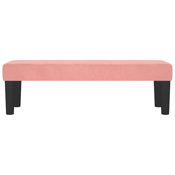 vidaXL Bänk rosa 100x30x30 cm sammet Rosa