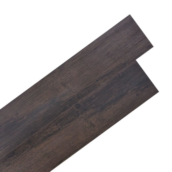vidaXL Självhäftande PVC-golvplankor 5,21 m² 2 mm mörkbrun Brun