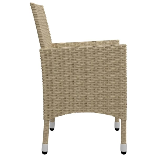 vidaXL Matgrupp för trädgården 7 delar beige Beige