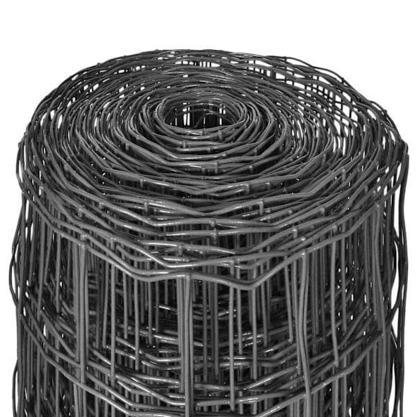 vidaXL Eurofence 25x1 m 77x64 mm stål grå grå