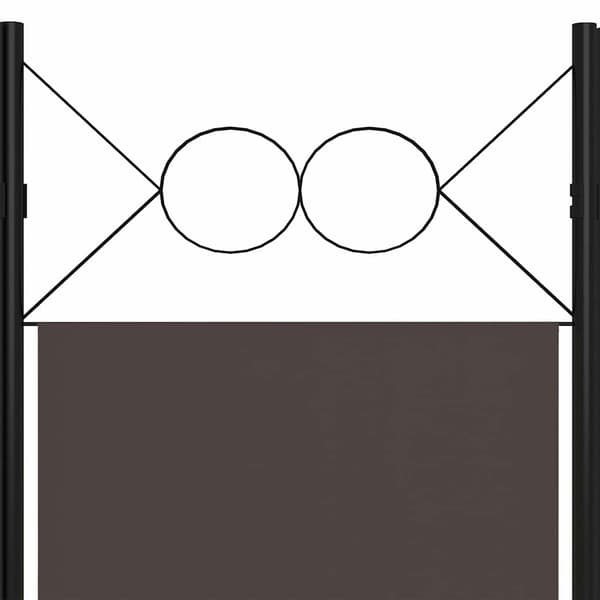 vidaXL Rumsavdelare 4 paneler brun 160x180 cm Brun