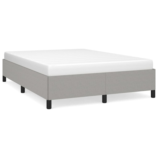 vidaXL Sängram ljusgrå 140x190 cm tyg Grå