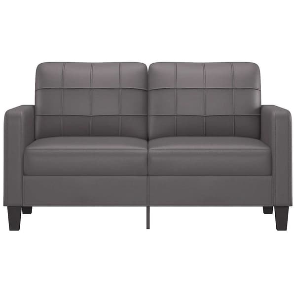 vidaXL 2-sitssoffa grå 140 cm konstläder Grå