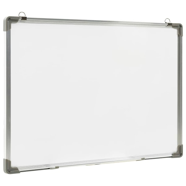 vidaXL Magnetisk whiteboard vit 90x60 cm stål Vit