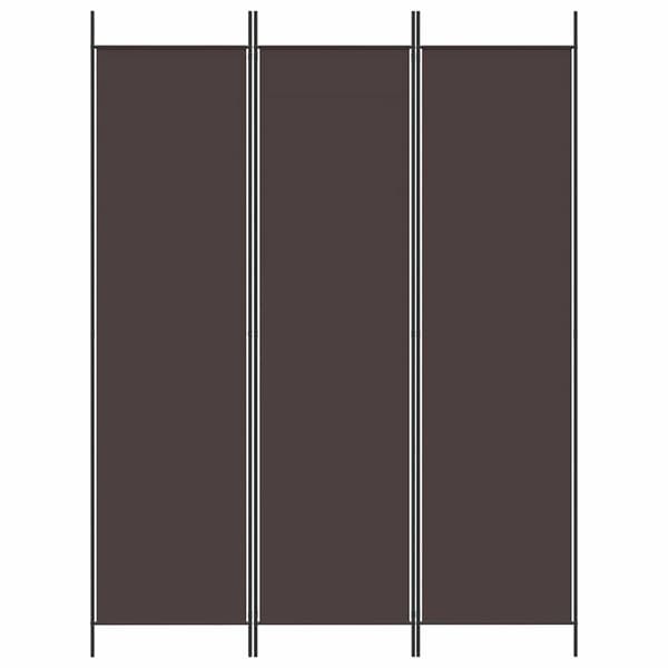 vidaXL Rumsavdelare 3 paneler 150 x 200 cm brun tyg Brun