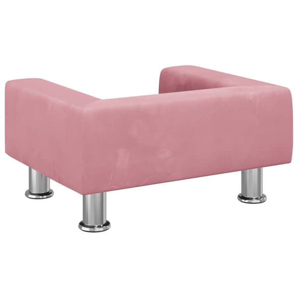 vidaXL Barnsoffa rosa 50x40x26,5 cm sammet Rosa