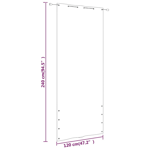 vidaXL Balkongskärm blå och vit 120x240 cm oxfordtyg Flerfärgsdesign