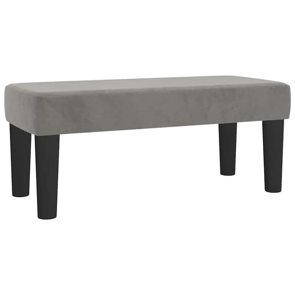 vidaXL Ramsäng med madrass ljusgrå 120x190 cm sammet Grå