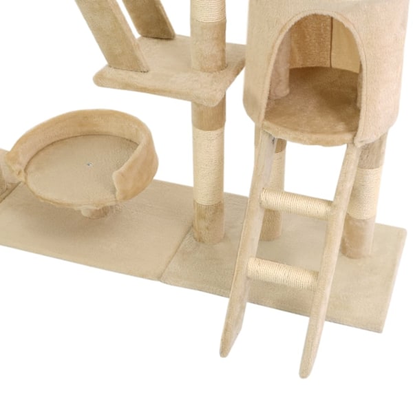 vidaXL Katt Klösträd med klöspelare i sisal 230-250 cm beige Beige