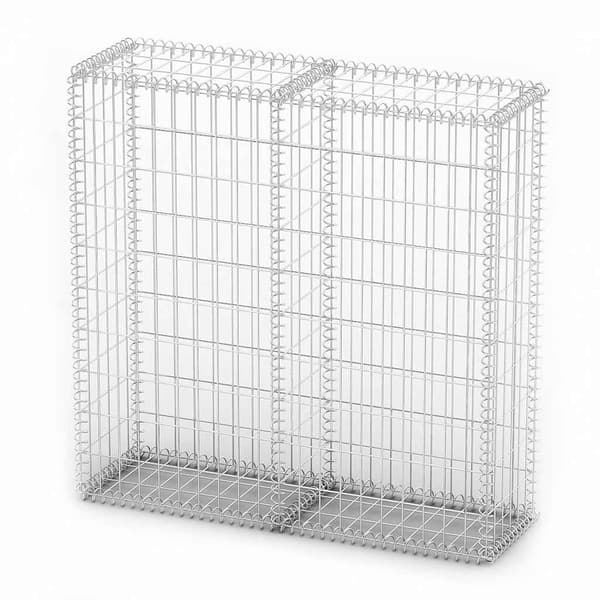 vidaXL Gabionkorg galvaniserad tråd 100x100x30cm Silver