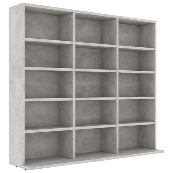 vidaXL CD-hylla grå 100x23x89,5 cm konstruerat trä grå