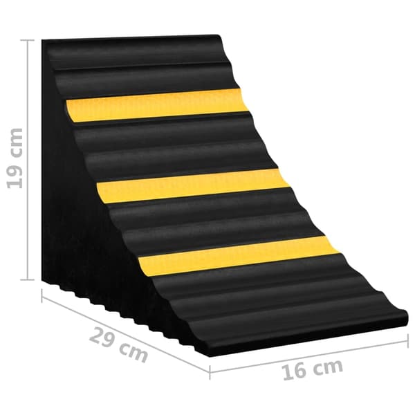 vidaXL Hjulstopp 2 st 29x16x19 cm gummi