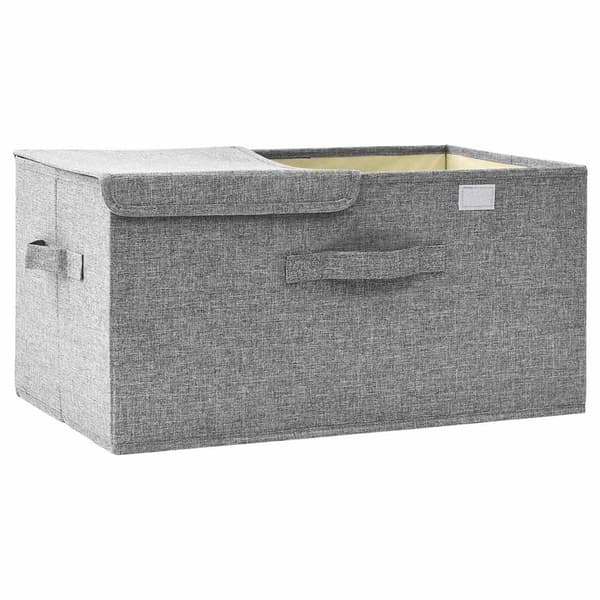 vidaXL Förvaringslåda tyg 50x30x25 cm grå grå