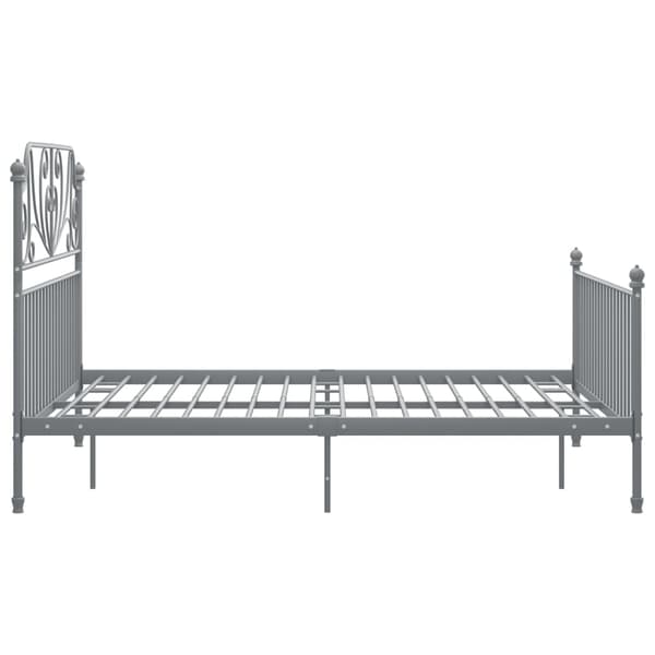 vidaXL Sängram grå metall 160x200 cm grå