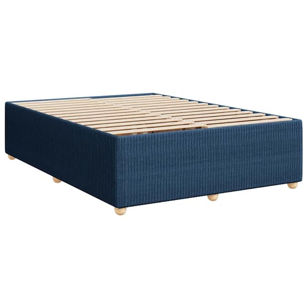 vidaXL Ramsäng med madrass blå 140x190 cm tyg Blå