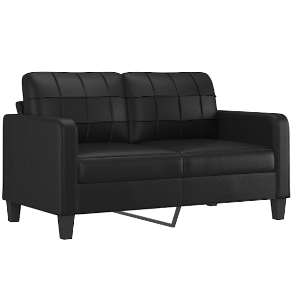 vidaXL 2-sitssoffa svart 140 cm konstläder Svart