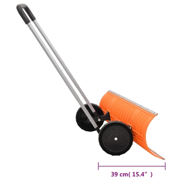 vidaXL Snöskyffel med utdragbart handtag orange 96 cm stålblad Orange